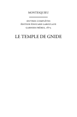 Couverture de Montesquieu - 05 Le temple de gnide